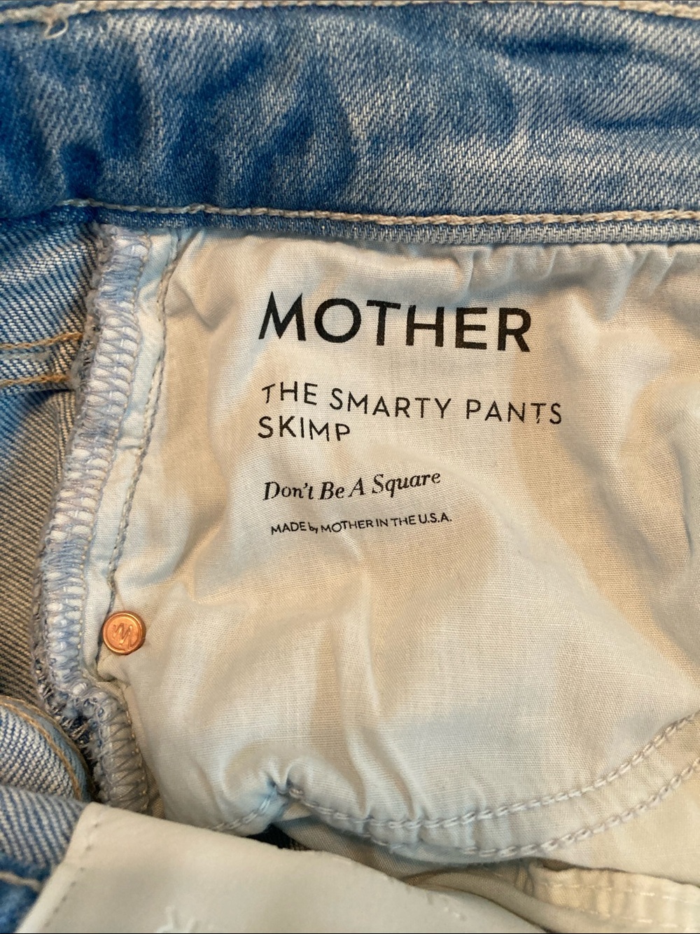 MOTHER The Smarty Pants Skimp dont be a square light blue - Picture 5 of 11